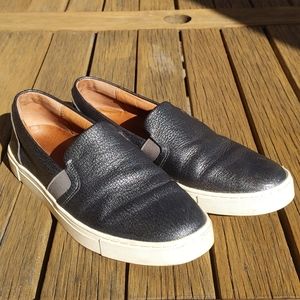 Frye leather low top slip ons